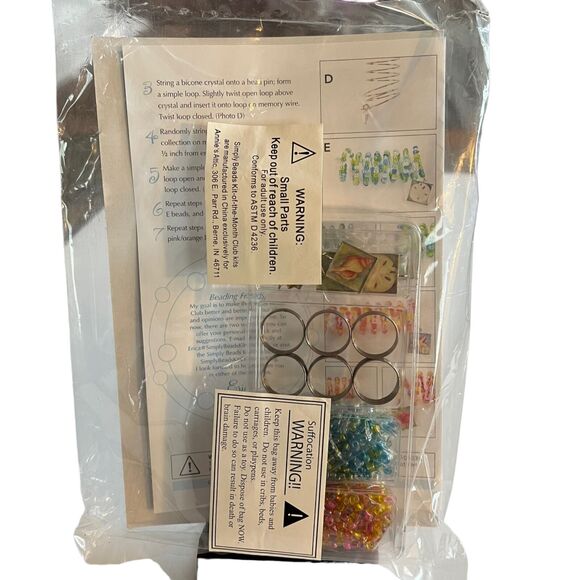 Simply Beads Kit of the Month Club Beading Party Glass Charms Set Sealed - Picture 3 of 6